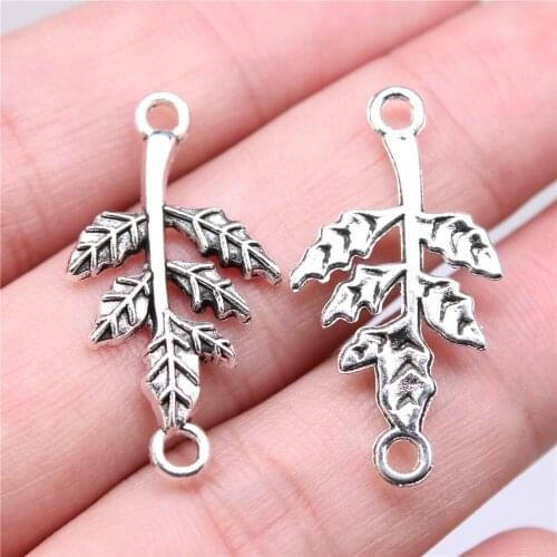 WYSIWYG 5pcs Branch Connector DIY Jewelry Findings Accessories Charms Antique Bronze Plated 32x17mm