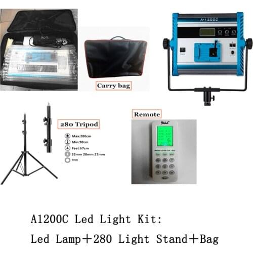 Yidoblo Pro Video Film LED Lamp light A1200c RGB led light multi color for led panel light broadcast Lamp APP control tripod bag