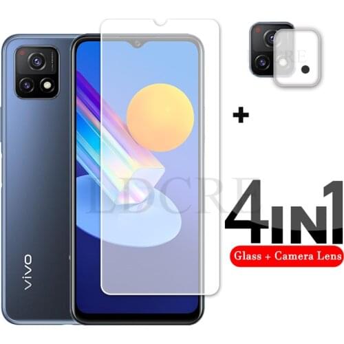 2Pcs For Vivo Y72 5G india Glass Tempered Screen Clear glass For vivo Y72 5G india Screen Glass Film Camera Lens For Vivo Y72 5G