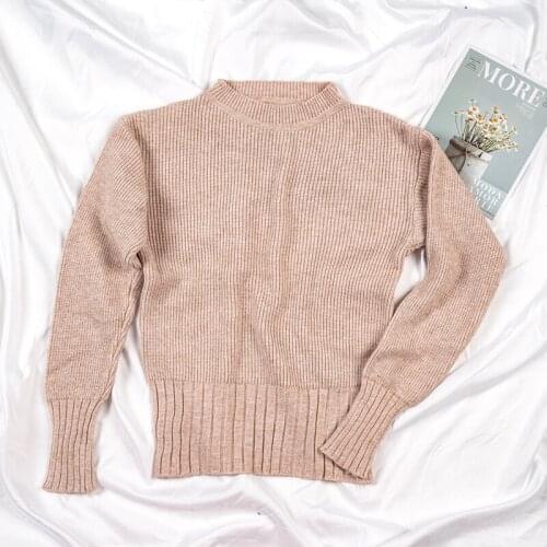 2021 New Autumn Winter Women Pullover Sweater Female Fashion Long Sleeve O-Neck Slim soft Elasticity Loose Knitted Sweater Tops
