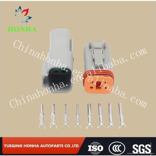 10pcs Kit 4 Pin Waterproof Electrical Wire Connector Plug Deutsch Style Enhanced Seal Shrink Boot Adapter DT06-4S DT04-4P