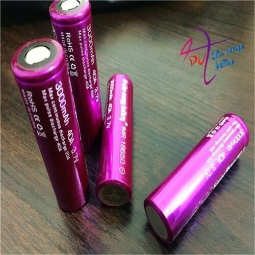2pcs Laptop Batteries Electronic Cigarette battery 18650 3000mah 40a Li-Mn battery and battery case for vtwo RX2/3 RX200s