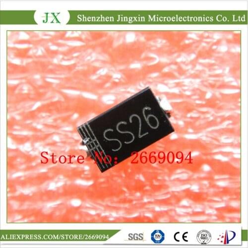200pcs/lot Diode SS26 SMA SCHOTTKY DIODE 2A 60V