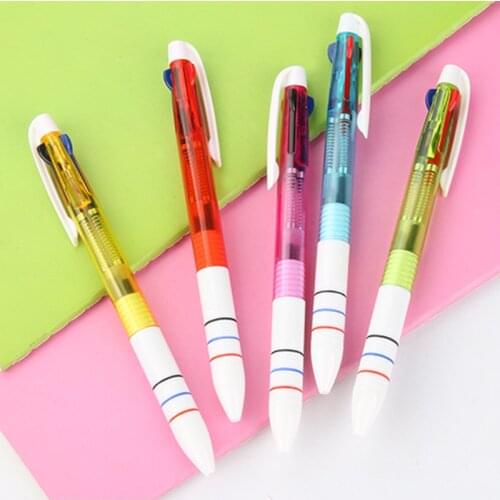 3 Color Ballpoint Pen Blue Red Black Refill 0.5mm Ball Pen Student Stationery Office Writing Supplies Promotional Gifts 1pcs
