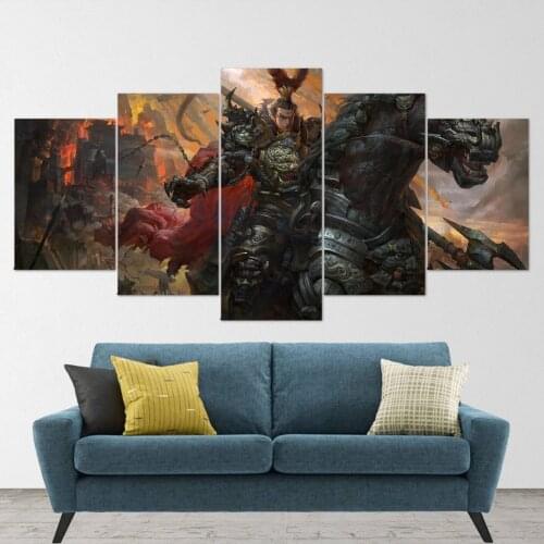 5 Piece Wall Art Canvas Pictures Game Character Posters Modern Home Decor Prints Living Room Modular Decoration Paintings