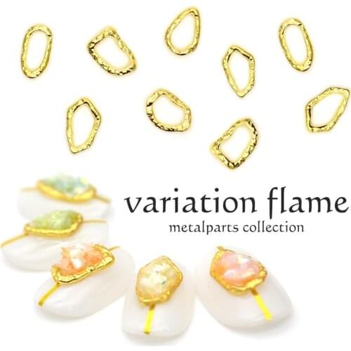 50pcs/pack Korea 3D Nail Art Decorations Metal Nail Accessories Alloy Irregular Frame Nail Parts DIY Charm Alloy Nail Supplies