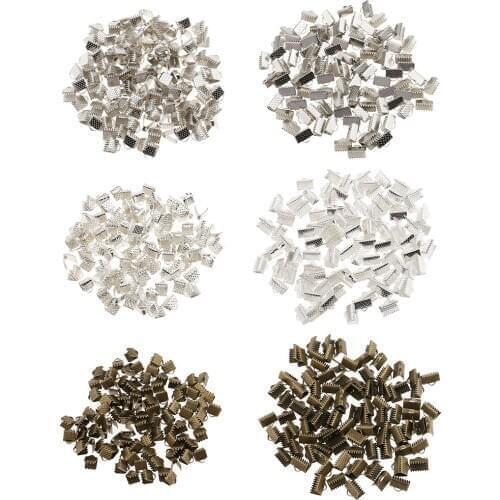 100 Pieces High Quality Alloy 6mm 10mm Clasps Clamps Fasteners End DIY Jewelry Components Accessories