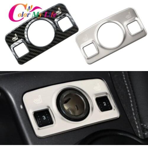 Color My Life Stainless Steel Car Cigarette Lighter Panel Cover Seat Heat Knob Trim for Ford Kuga Escape 2013 - 2016 Accessories