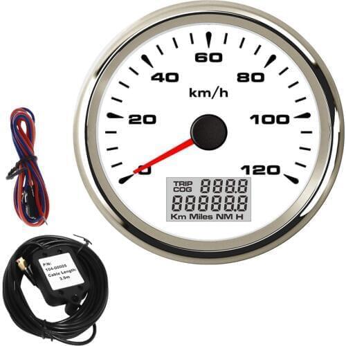 7 Colors Backlight Boat Car Speedometer Gauge 0~120 km/h 0~200 km/h Digital Speedometer Gauge with GPS Speed Odometers Sensor