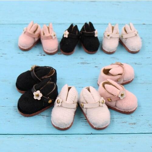 DBS 1/6 blyth doll 1/8 middie doll rabbit shoes for joint body, Azone body icy doll kind of three colors