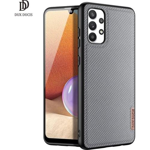 For Samsung Galaxy A32 4G DUX DUCIS Fino Series Woven Fabric Protecting Back Case Anti-Shock Non-Slip Original Slim Design
