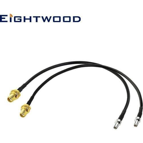 Eightwood 2pcs 4G LTE Antenna SMA Female to TS9 Male Pigtail Cable 20cm for Cellular Broadband Modem USB Modem Dongle Adapter