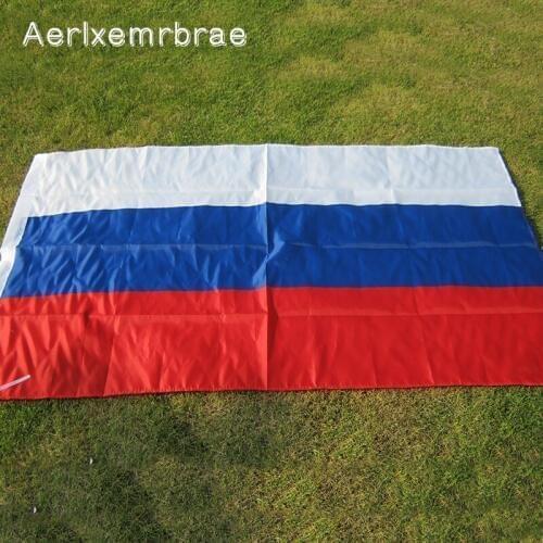 Aerlxemrbrae flag 60*90cm and 90*150cm Hanging big Russian National flag for Festival Home Decoration flag banner
