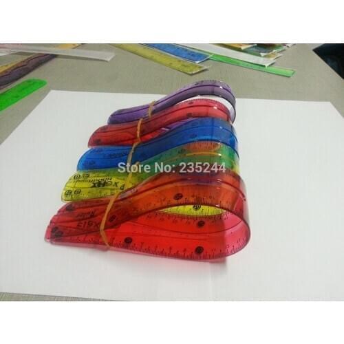 30cm flexible ruler(10pcs/pack)/office ruler student study ruler plastic flex rulers stationery free shipping