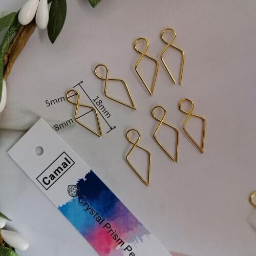 Camal 100pcs Gold 18mm 0.70inch Metal Fish Tail Hooks Connectors For Crystal Beads Pendant Chandelier Strand Lamp Lighting Parts
