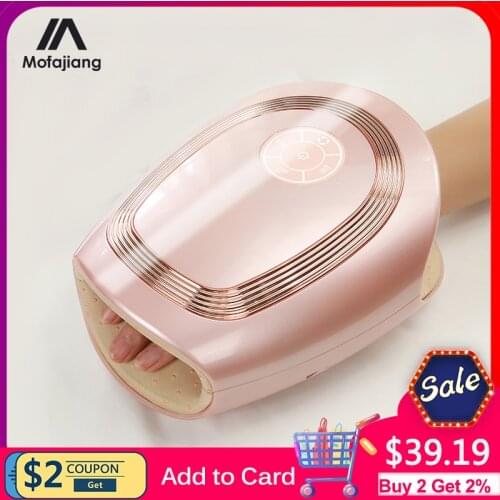 Heated Hand Massager Physiotherapy Equipment Pressotherapy Palm Massage Device Air Compression Finger Massager Apparatus