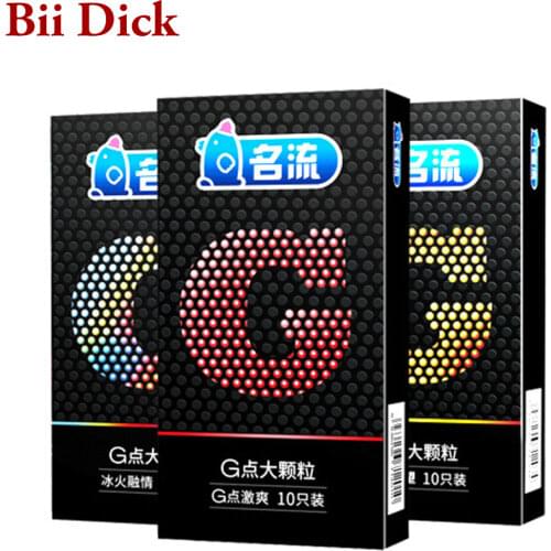 MingLiu 10 Pieces Top Quality G spot Condom Delay Ejaculation Male Big Particle G-point Penis Sleeve Sex Toys Safe contraception