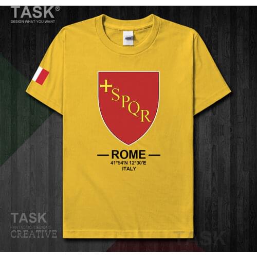 Rome Roma Colosseo Pantheon Italy city history culture logo souvenir mens sports t shirt new fashion top 100 cotton basic tee 20
