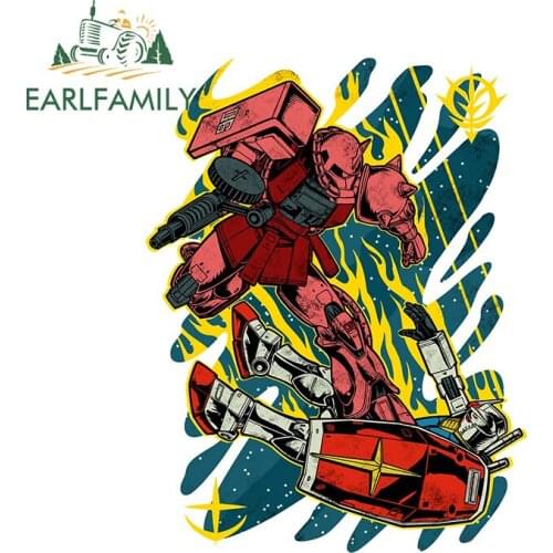 EARLFAMILY 13cm x 9.8cm For Zaku II Beat RX 78-2 Decal Personality Car Sticker Waterproof Scratch-Proof Refrigerator Decoration