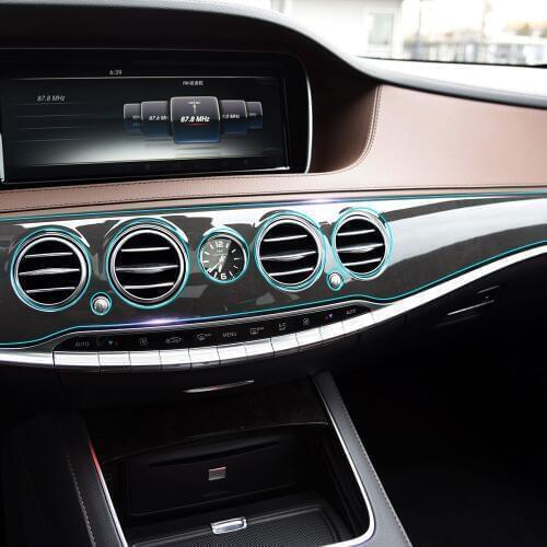 Car Interior Invisible Protective Film Center Control Console Gear Panel Sticker for Mercedes Benz S class w222 Maybach s400