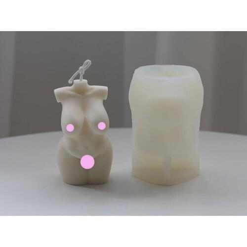 2021 New Sexy Busty Female Body Shape Candle Mold Shy Female Mother Body Middle-aged Female Body Handmade Candle Making Supplies