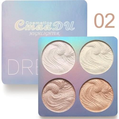 Sexy Women Highlighter Makeup Shimmer Baking Powder Highlighter Palette Skin Brighten Highlight Face Contour Bronzer Cosmetics