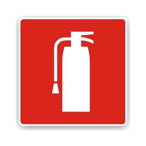 Warning Car Sticker Personality Fire Extinguisher PVC Decal Waterproof Sunscreen Decals,15cm*15cm