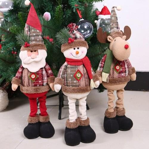 Christmas Decorations Santa Claus Doll Snow Man Elk Ornaments Gift Toy Christmas Tree Decorations For New Year Navidad