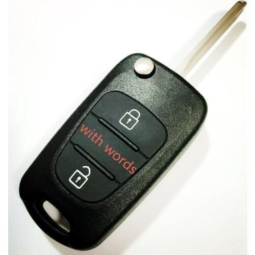 3 Buttons Replacement Car Blank Key For Hyundai Elantra Flip Car Key Shell Cover Remote Case Fob with groove on left of Blade