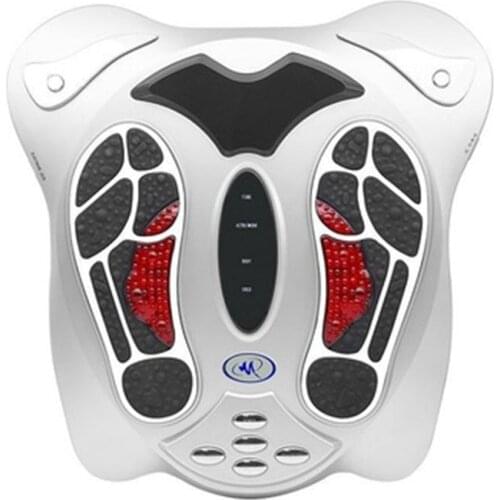 Electric Foot Massager Far Infrared Pressure Points Foot Massage Machine Reflexology Feet Care Body Slimming Belt 8 EMS Pads