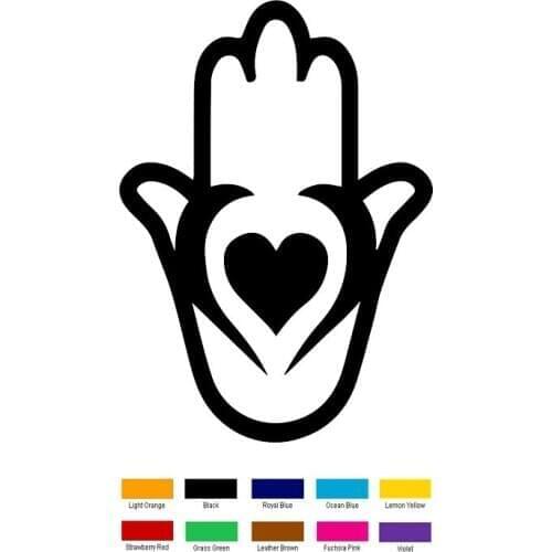 Car styling 11.3*16cm Mural Hamsa Hand Amulet Symbol Car Sticker For Truck Window Bumper Auto SUV Door Laptop Kayak Jdm