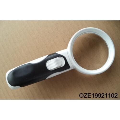 Magnifying Glass 6X LED Light Lighted Handheld Illuminated Magnifier White 60mm Diamater
