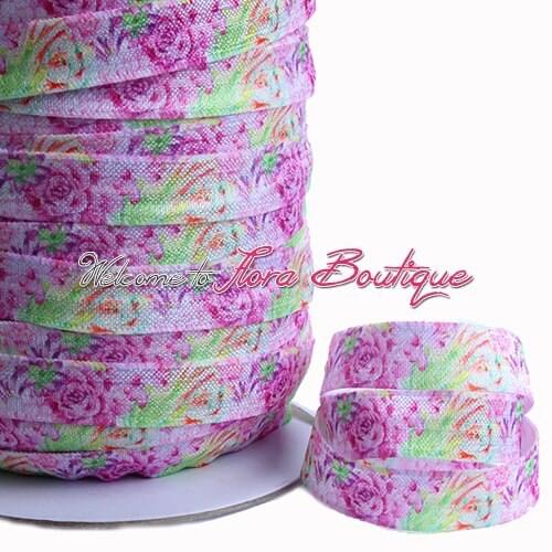 FLRA ElasticHigh quality flower printing elastic ribbon