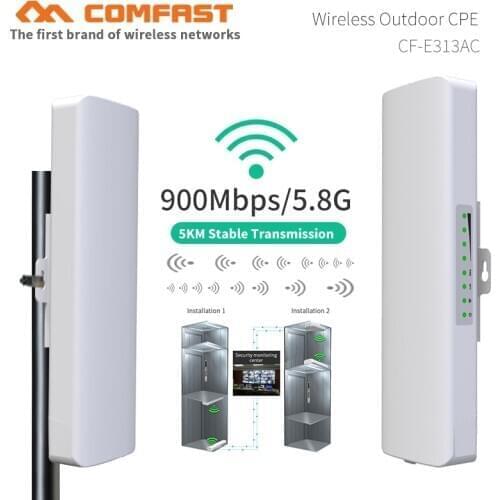 2pcs 5KM Long Range access point High Power Wireless bridge wifi CPE 5.8G 900Mbps WIFI extender antenna wi fi Repeater AP router