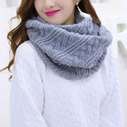 2019 Fashion New Unisex Winter Scarf Knitted Scarves Collar Neck Warmer Womans Infinity Ring Loop Circle Women Scarves For Lady
