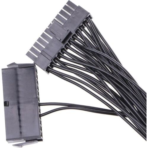 24Pin 20+4Pin 3-Way multiple PSU A TX Power Supply Adapter Cable 18AWG Wire For Synchro Start Motherboard Mining
