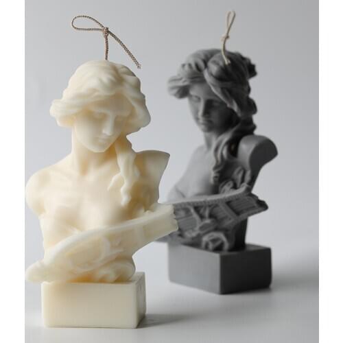 3D Candle Mold 15cm Ancient Greek Statue Silicone Mould Art Goddess Suit for Making Plaster Aroma Candle