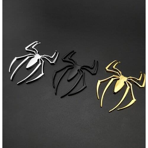 3D Metal Spider Car Decor Tank Decal Sticker Automobile SUV Logo Gold,Black,Silver MYCT-58