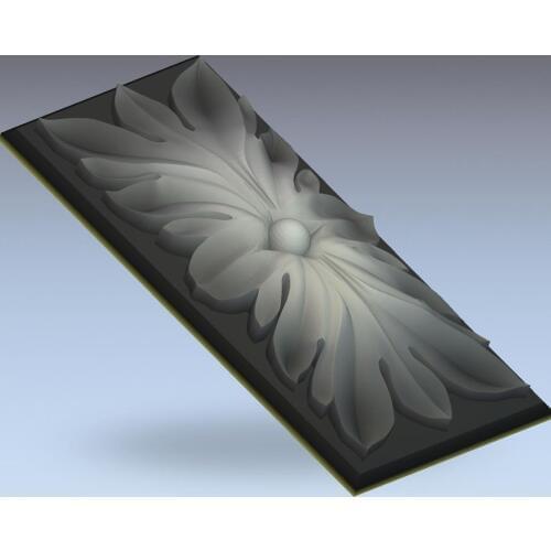 3d model relief for cnc in STL file format rosette_23
