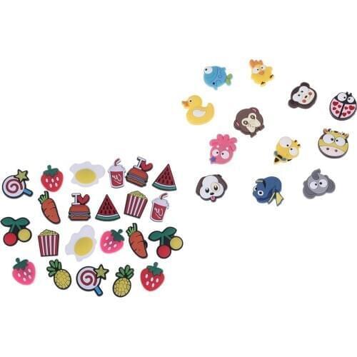 8/10pcs Shoes Decoration Novelty Bowties Food PVC Croc Ice Cream Shoes Buckle Fit For Garden Shoes Sandals Kids Gifts Girls