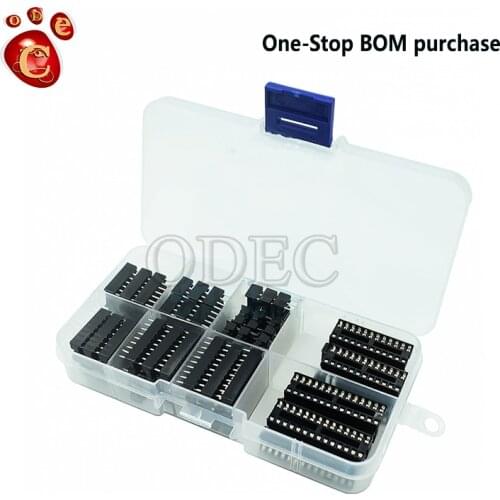 IC socket chip base microcontroller block DIP-6/8/14/16/18/20/24/28 parts box 66Pcs