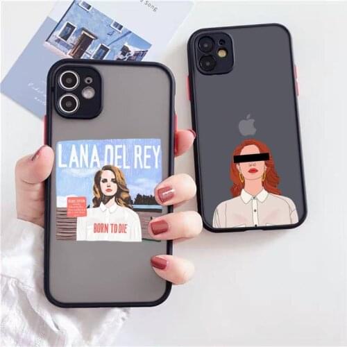 Lana Del Rey Phone Case For iPhone 12 11 Mini Pro XR XS Max 7 8 Plus X Matte transparent Cover