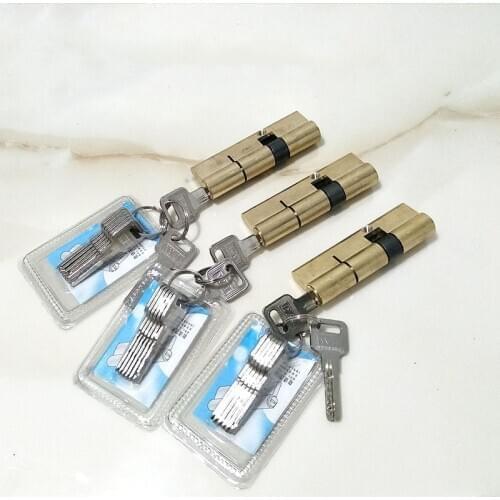 Pure copper AB lock core 85mm Cylinder AB Key Anti-Theft Entrance Brass Door Lock single row marble lock core