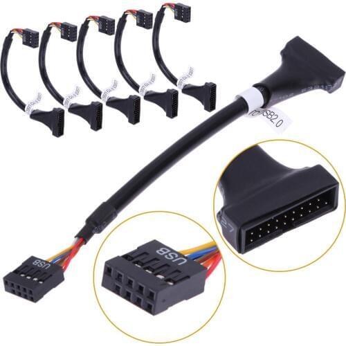 For CD-ROM floppy drive panel adapter USB 3.0 20Pin male to USB2.0 9-pin female flexible cable computer motherboard adapter