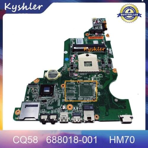 For HP Compaq CQ58 CQ58-2000 Laptop Motherboard HM70 DDR3 688018-501 688018-601 688018-001 Mainboard 100% Test Good