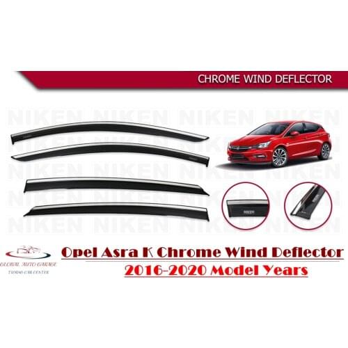 For OPEL ASTRA K Chrome Rain Wind Deflector 2016 2017 2018 2019 2020 Sunshade Curtains Car Windshield Auto Accessory Universal