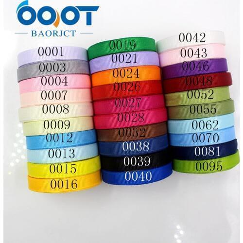 OOOT BAORJCT 181010-L10mm-1,10mm 10yards Solid Color Ribbons Thermal transfer Printed grosgrain,DIY Clothing handmade materials