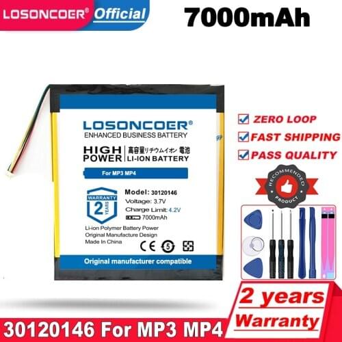 LOSONCOER 30120146 3.7V 7000MAH Lithium Polymer Battery Recorder Rechargeable Batteries Tablet Battery PLEASE READ DESCRIPTION