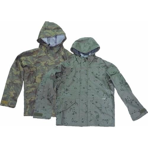 Men Outdoor Tactical Zipper Hooded Hard Shell Stormsuit Hoodie Desert Night Camouflage