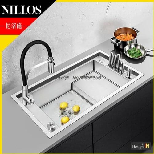 304 Stainless Steel Manual Stepped Sink Kitchen Sink Sink Sink Set